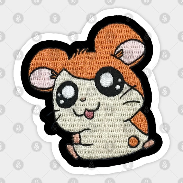 Embroidered Hamtaro Sticker by NeedlePig